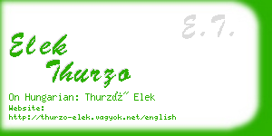 elek thurzo business card